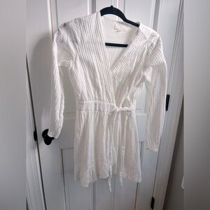 Lost & wander white wrap dress XS